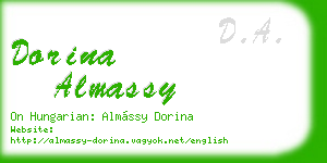 dorina almassy business card